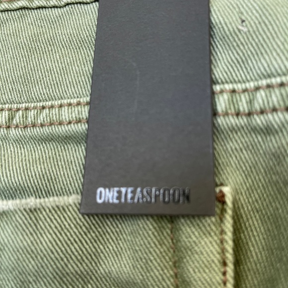 NWT FREE PEOPLE GREEN WASH JEANS - Picture 3 of 4